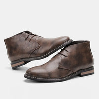Men'S Leather Lace-Up Chukka Boots