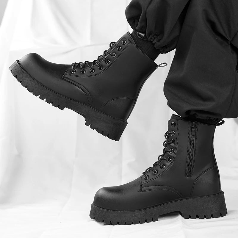 Lace-Up Boots Black