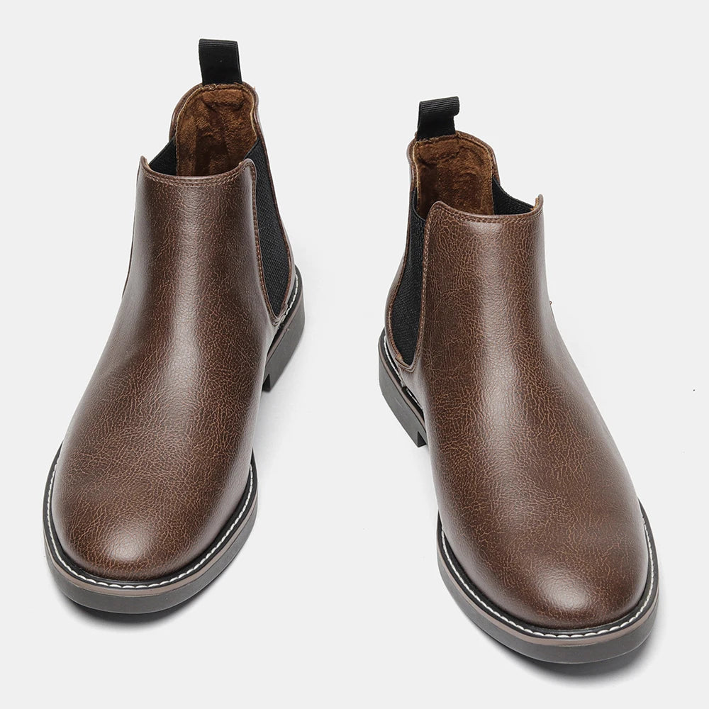 Boots Synthetic Chelsea Brown