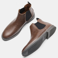 Boots Synthetic Chelsea Brown