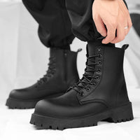 Lace-Up Boots Black