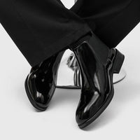 Boots Synthetic Patent Leather Black PU