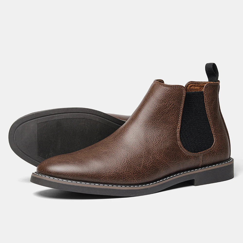 Boots Synthetic Chelsea Brown