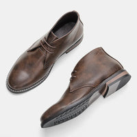 Men'S Leather Lace-Up Chukka Boots