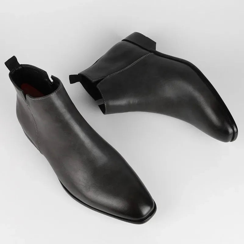 Men'S Brown Artificial Leather Boots
