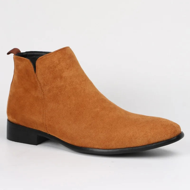 Men'S Brown Artificial Leather Boots