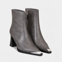 Ankle Boots Grey Pointed Toe