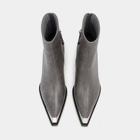 Ankle Boots Grey Pointed Toe