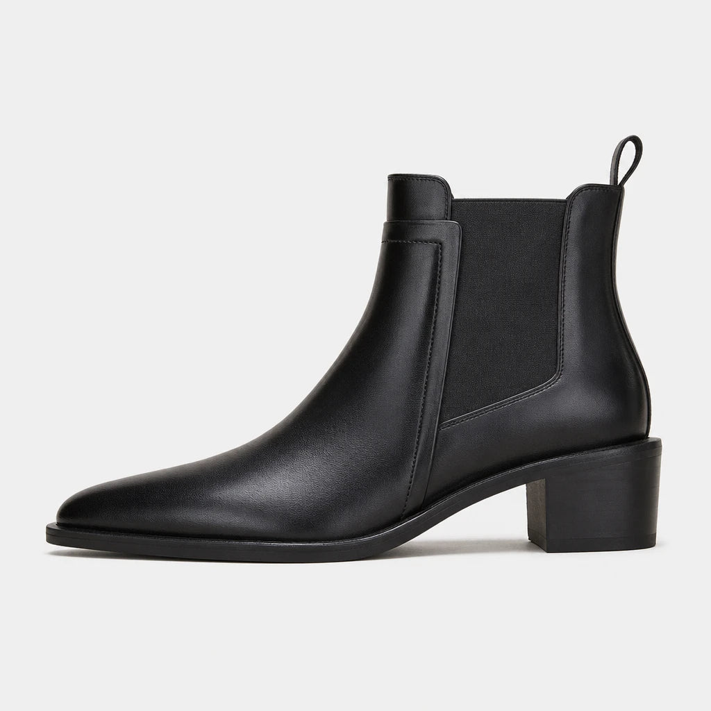 Black Ankle Boots Chelsea Pointed Toe