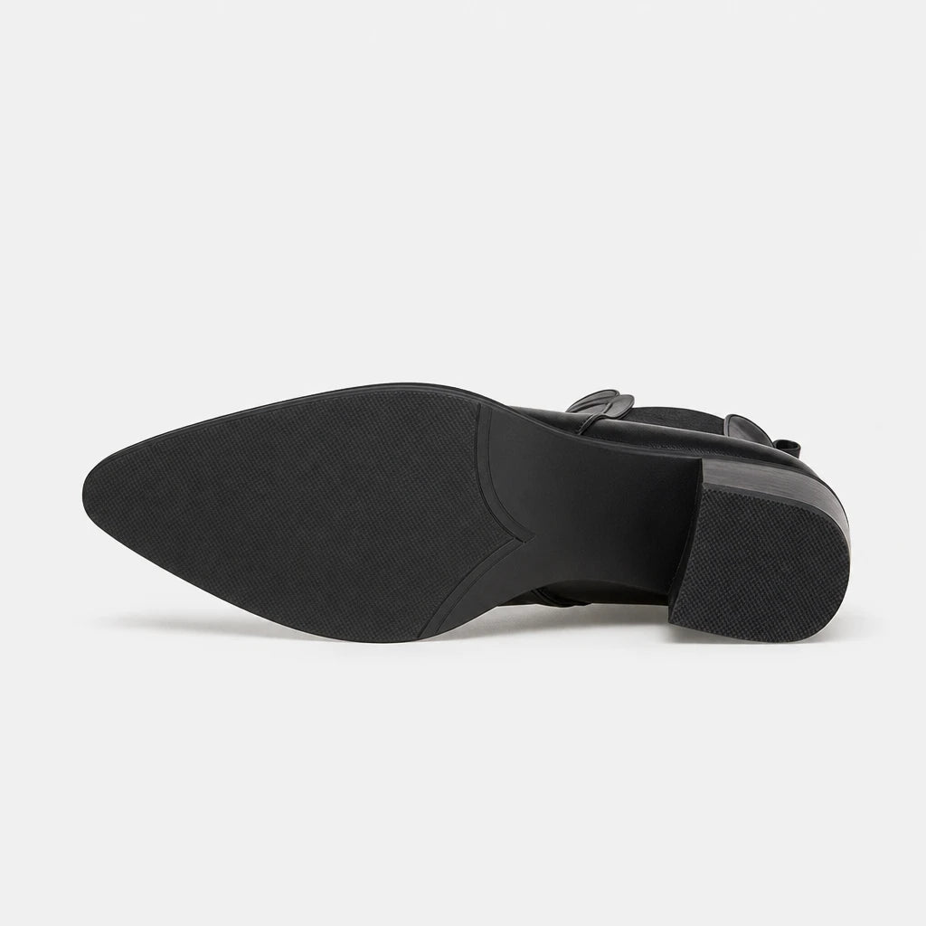 Black Ankle Boots Chelsea Pointed Toe