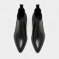 Black Ankle Boots Chelsea Pointed Toe