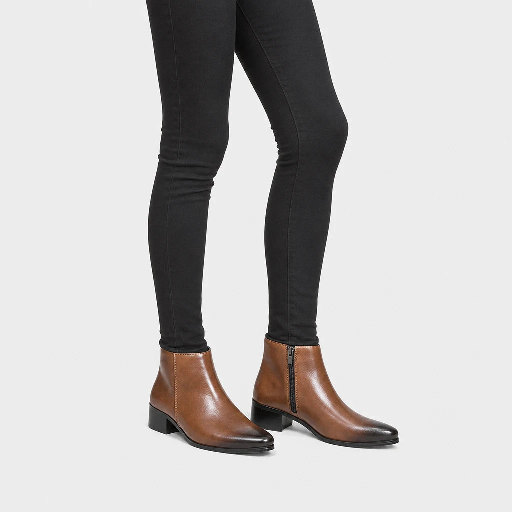 Black Pointed Toe Ankle Boots