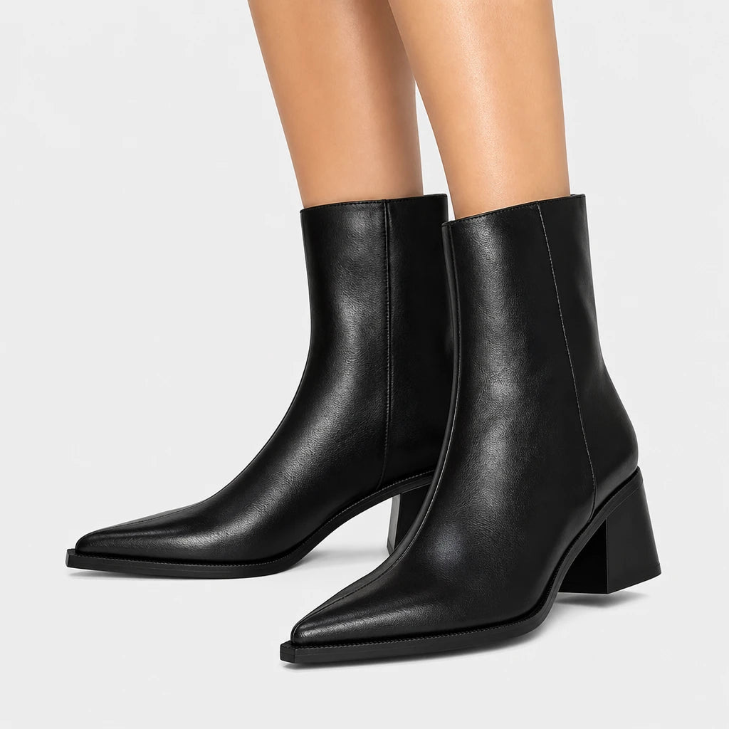 Boots Autumn Black Pointed Toe