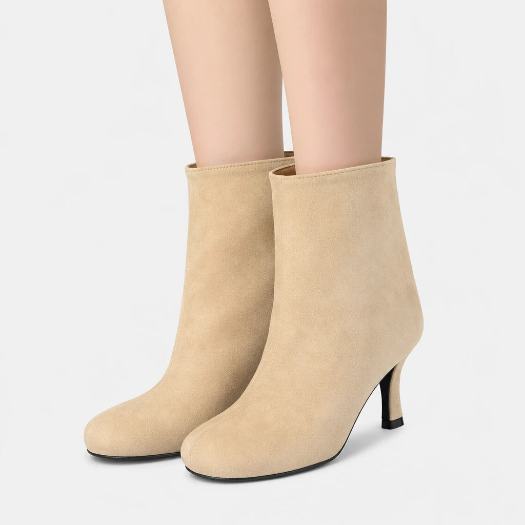 Boots Beige Flock