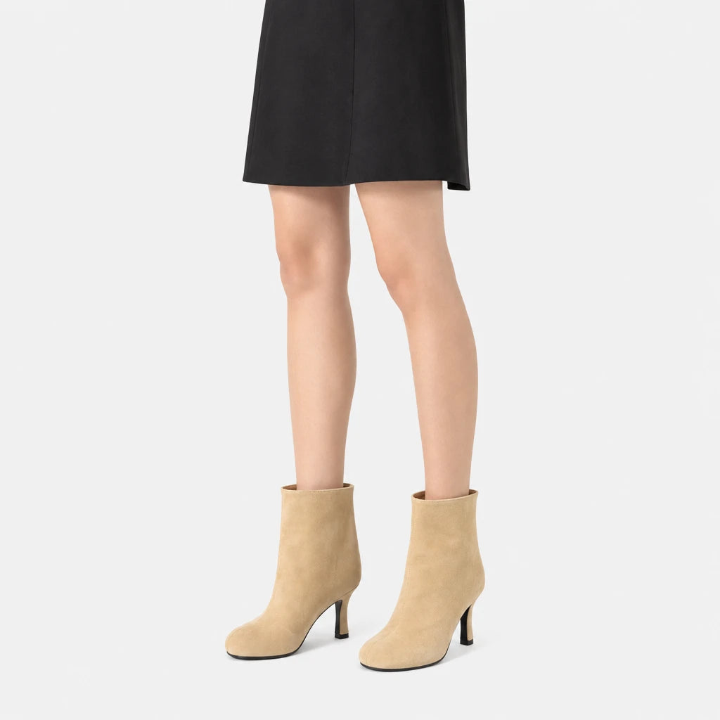 Boots Beige Flock