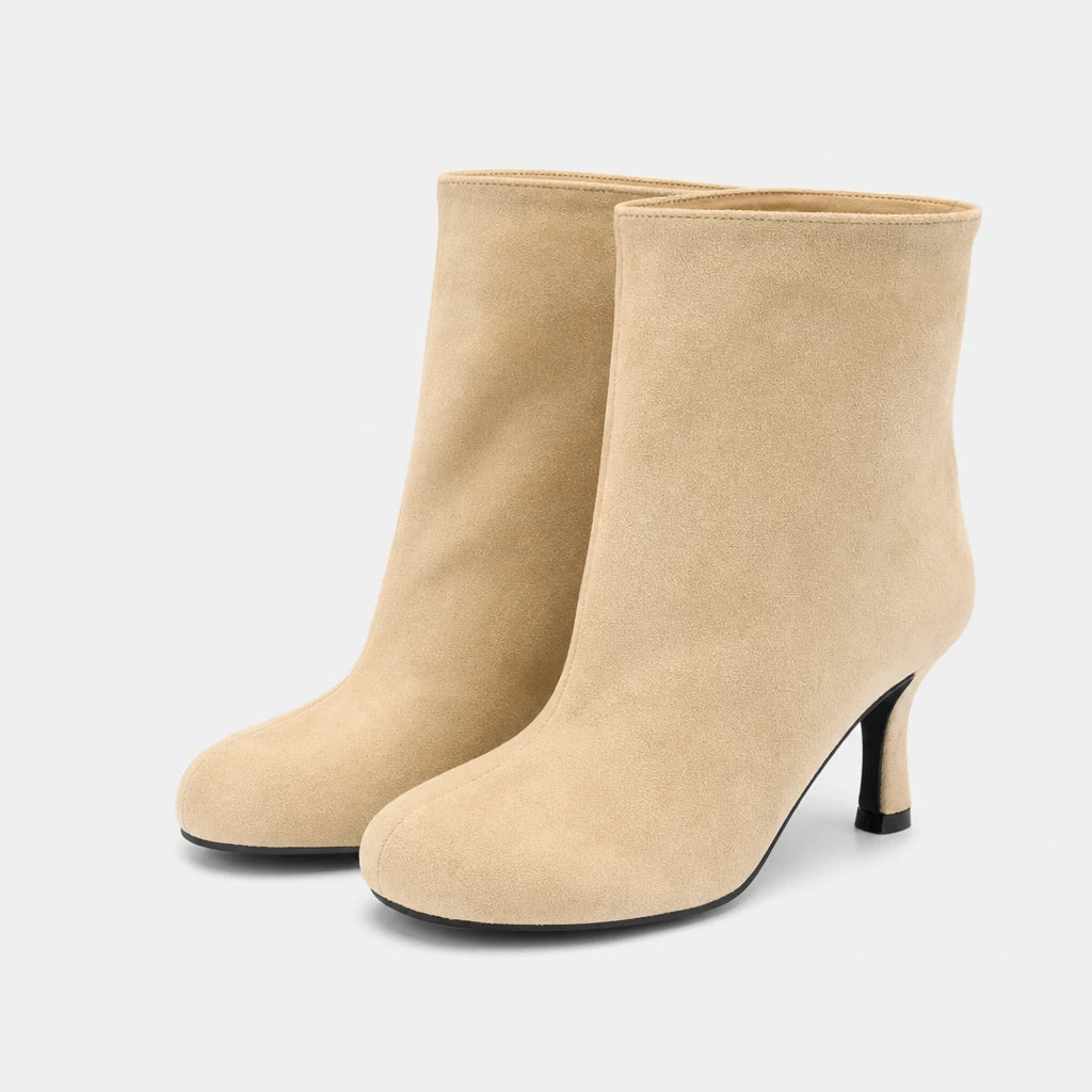 Boots Beige Flock