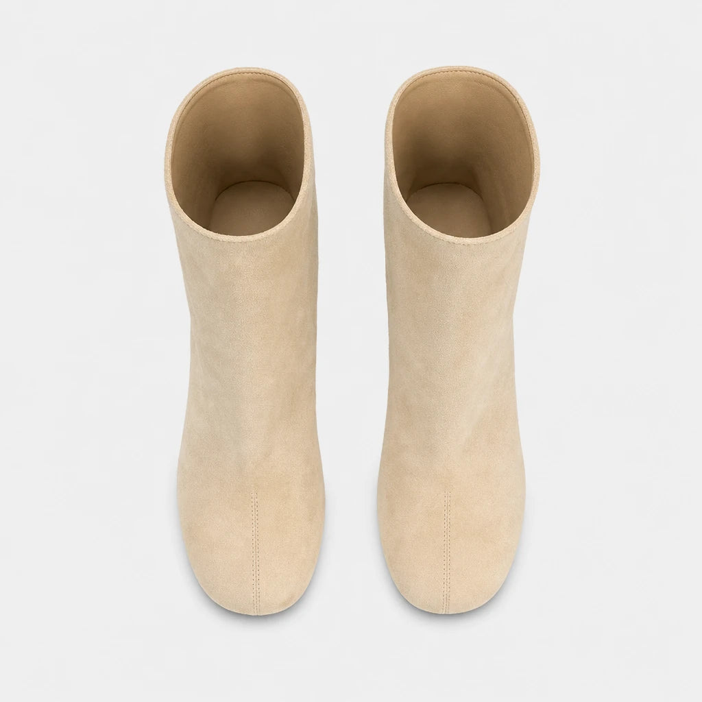 Boots Beige Flock