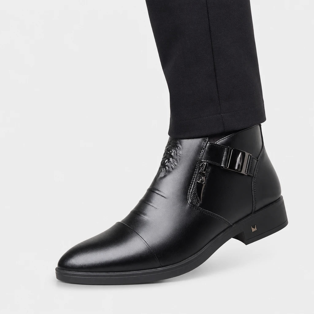 Boots Black Lion Embossed
