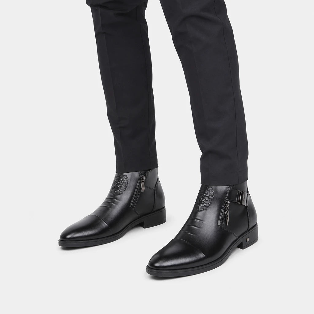 Boots Black Lion Embossed