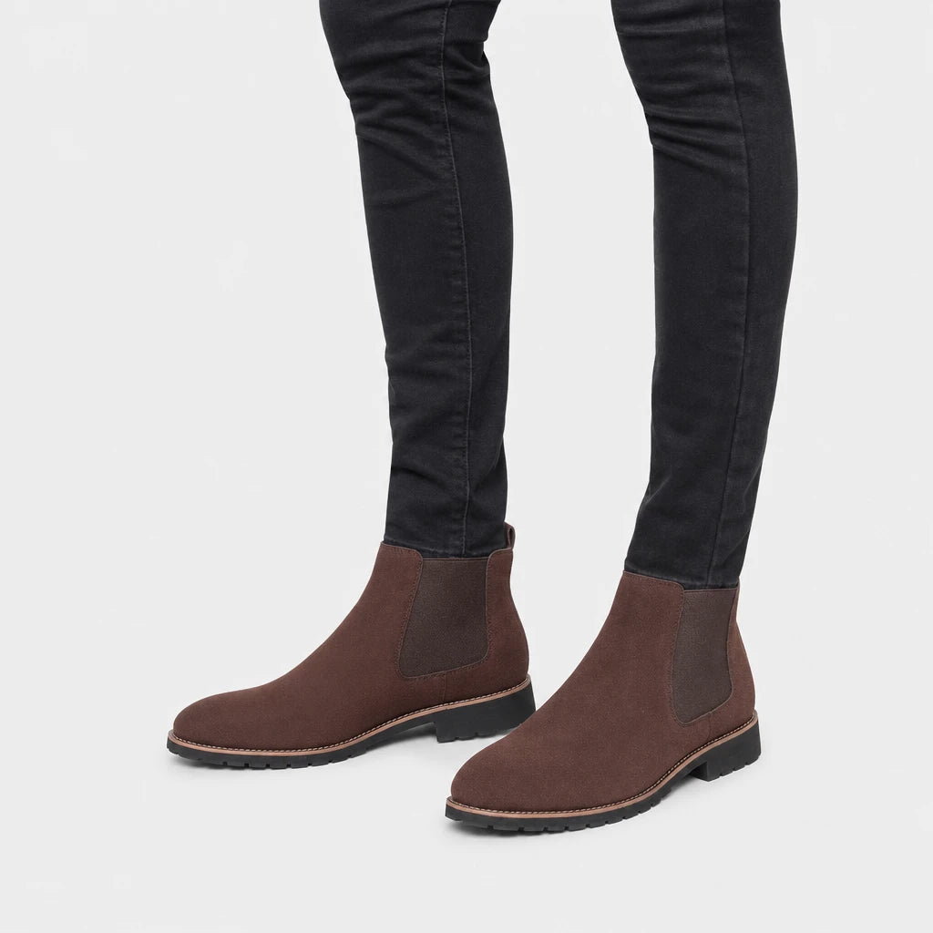 Boots Brown Faux Suede