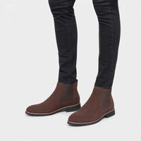 Boots Brown Faux Suede