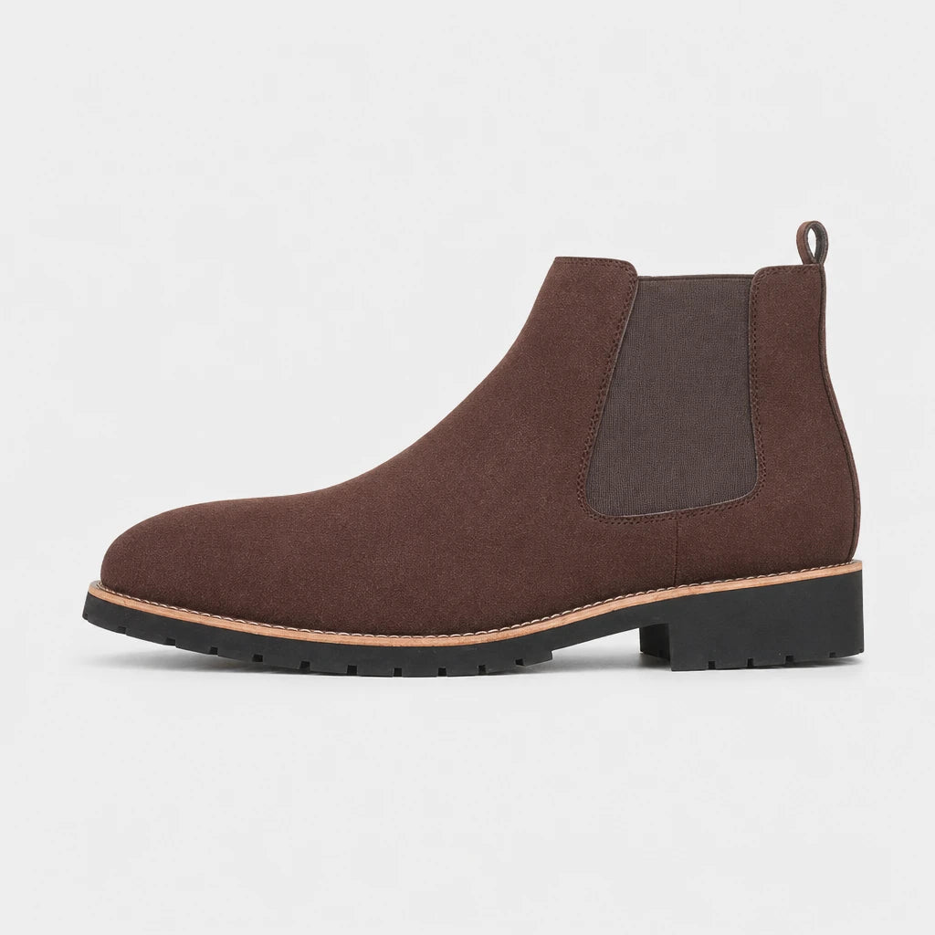 Boots Brown Faux Suede
