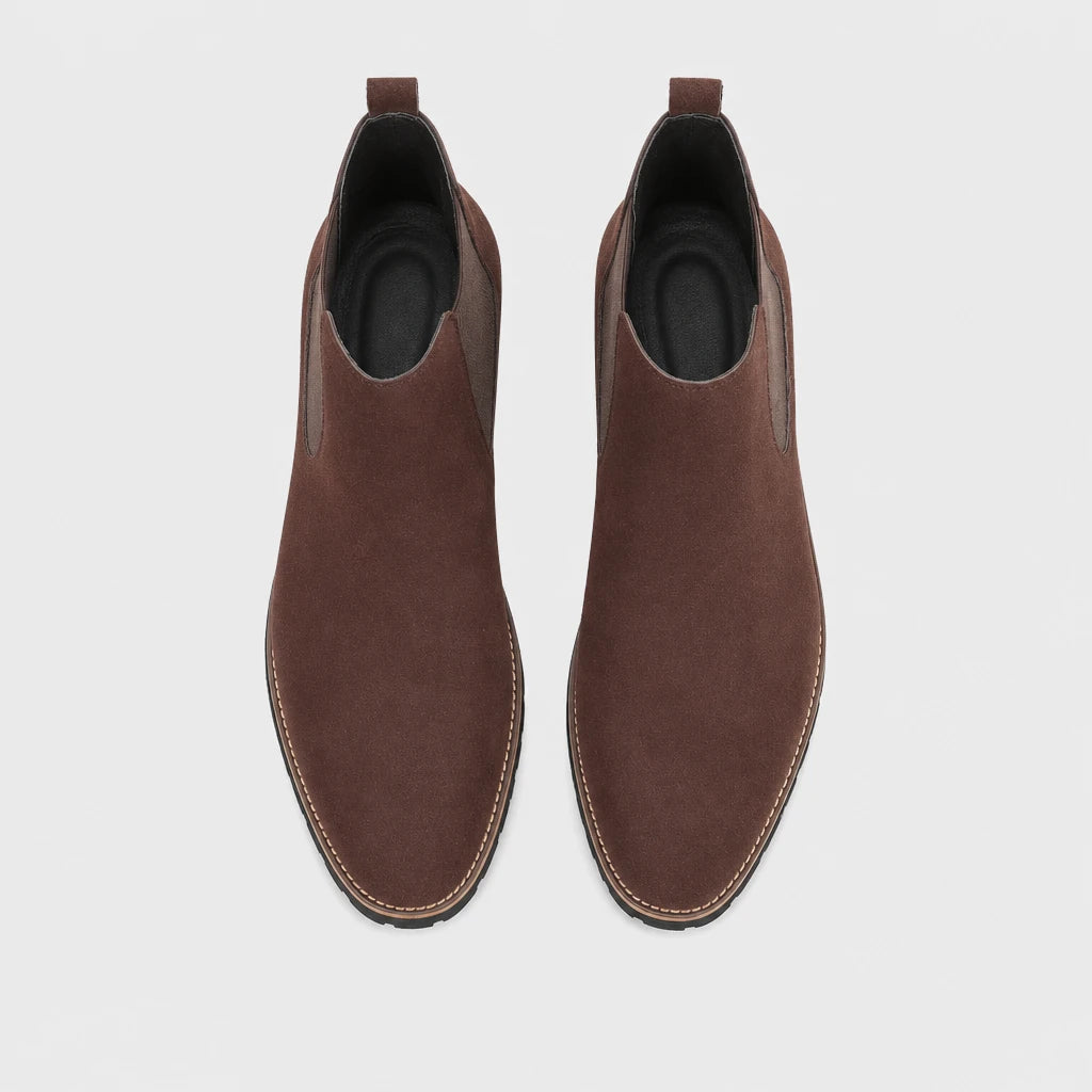 Boots Brown Faux Suede