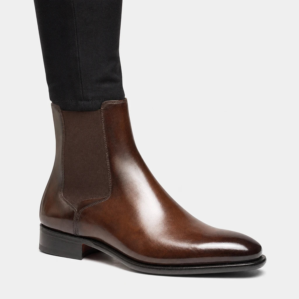 Boots Brown PU Leather