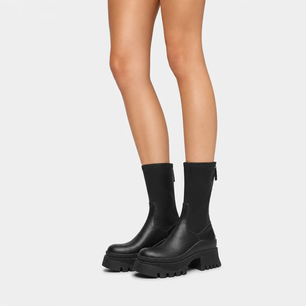 Boots Chunky Platform Black Leather