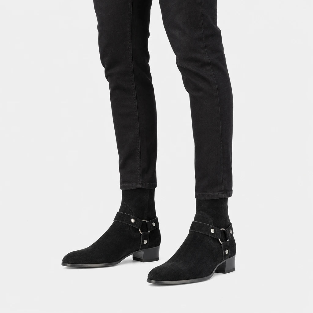 Boots Cow Suede Harness