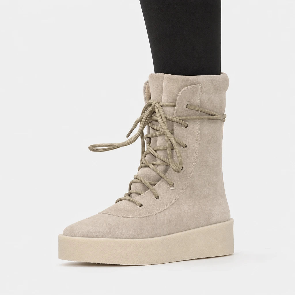 Boots Cow Suede Lace Up