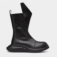 Boots Cowhide Leather Platform Mid-Calf