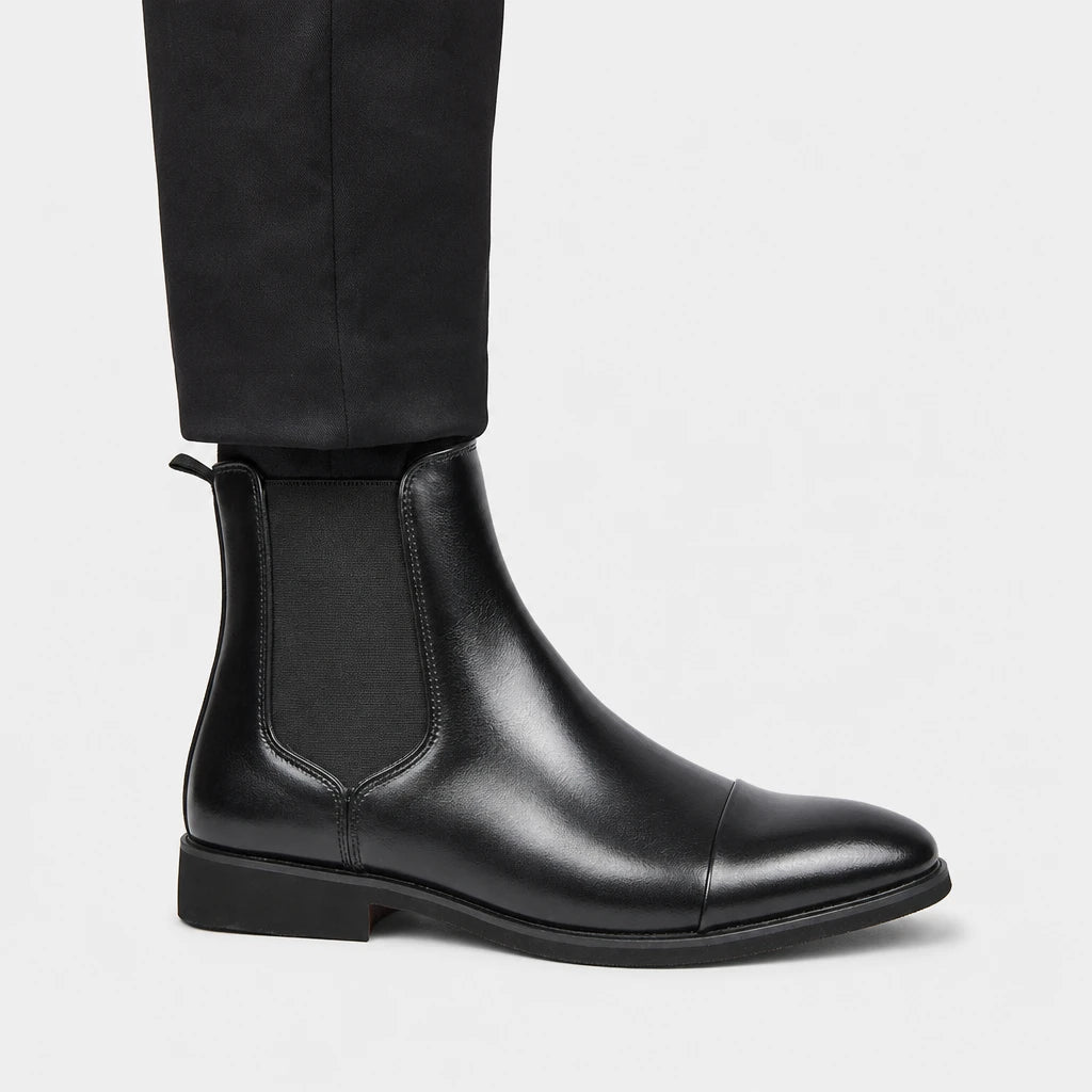 Boots Elastic Fabric Black Chelsea