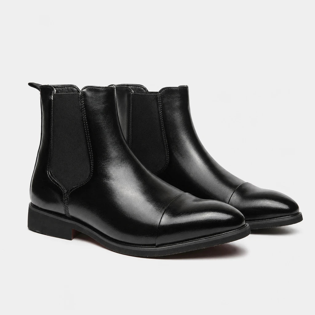 Boots Elastic Fabric Black Chelsea