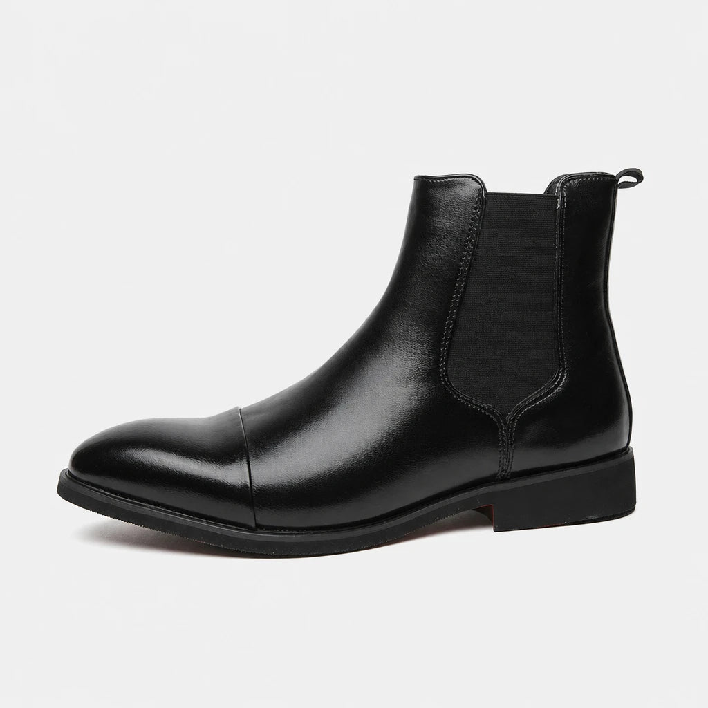 Boots Elastic Fabric Black Chelsea
