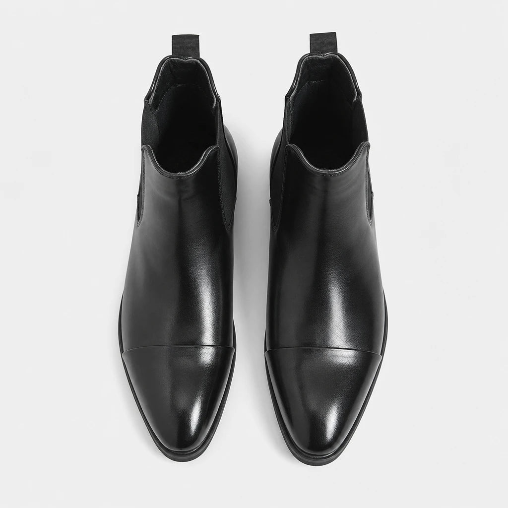 Boots Elastic Fabric Black Chelsea