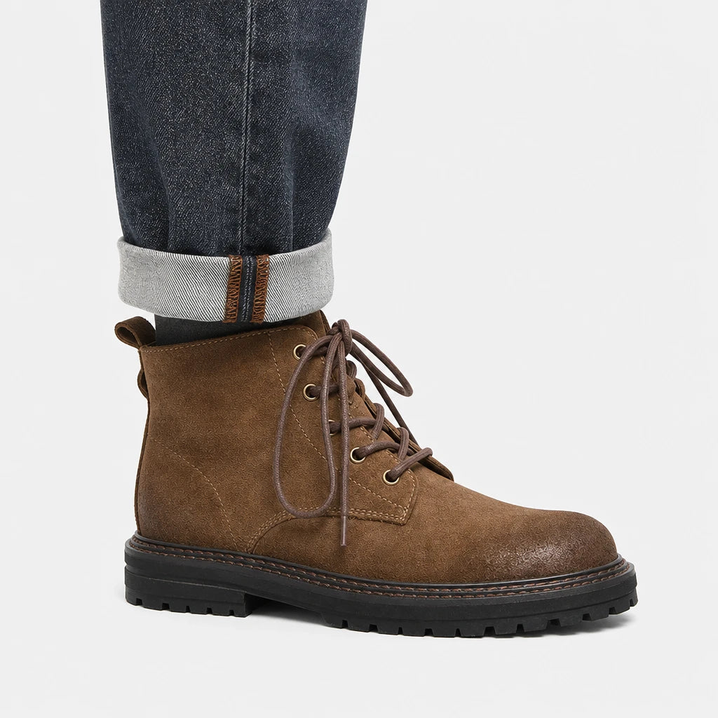Boots Fall Split Suede Lace-Up