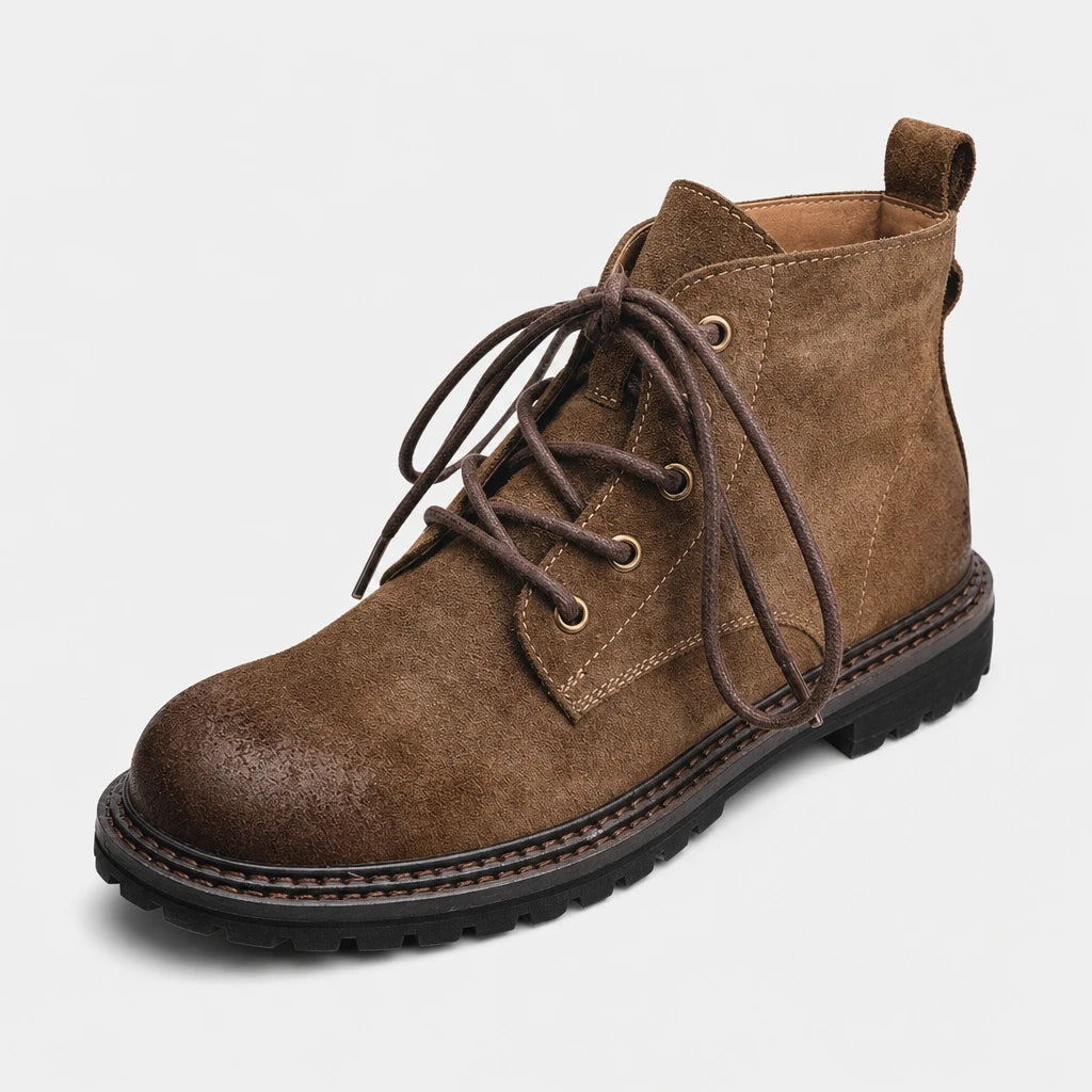 Boots Fall Split Suede Lace-Up