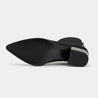 Boots Faux Suede Pointed Toe Chunky Heel
