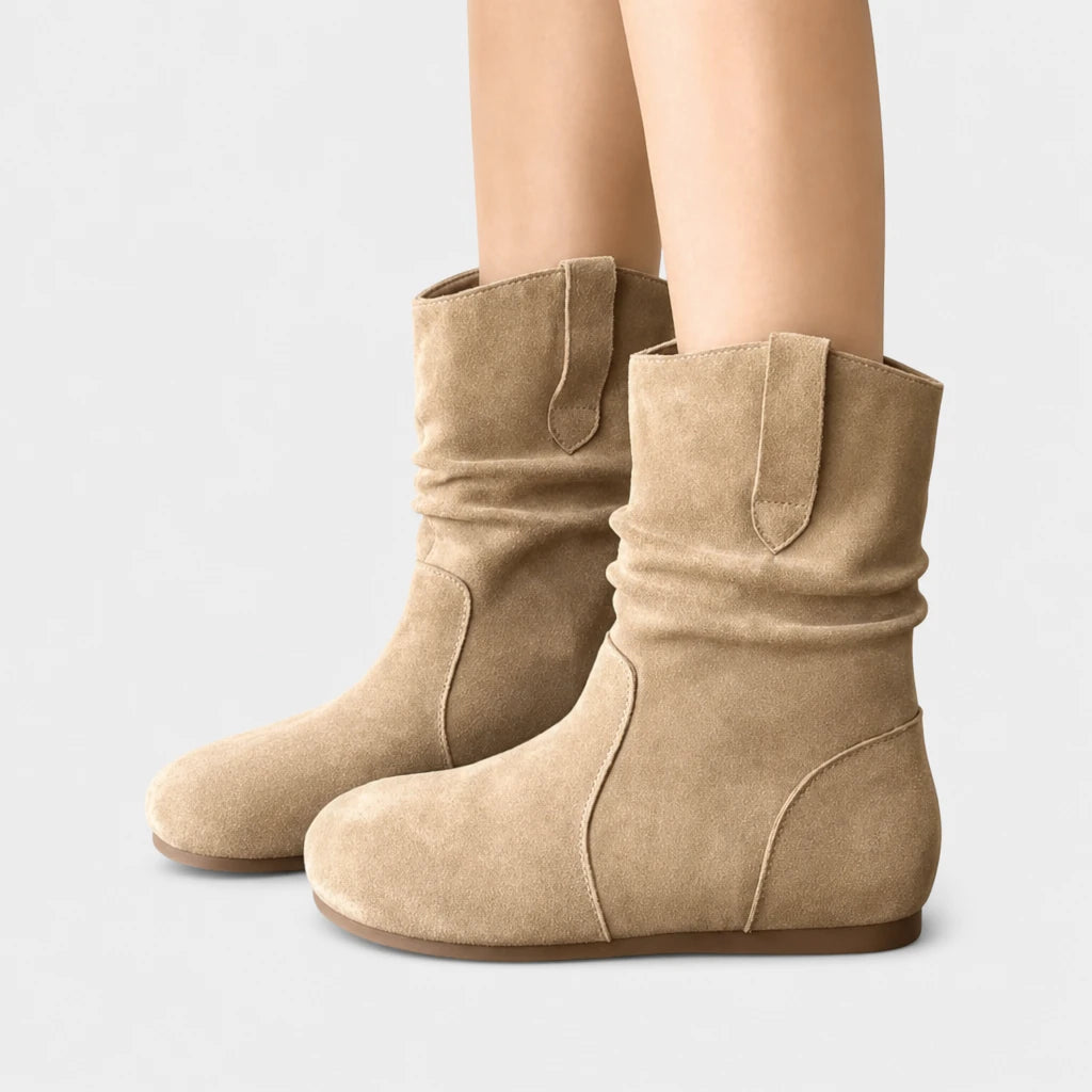 Boots Faux Suede Slip-On