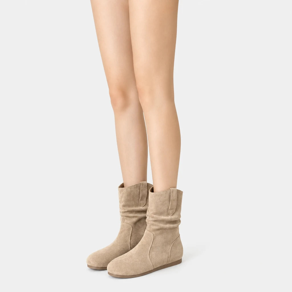 Boots Faux Suede Slip-On