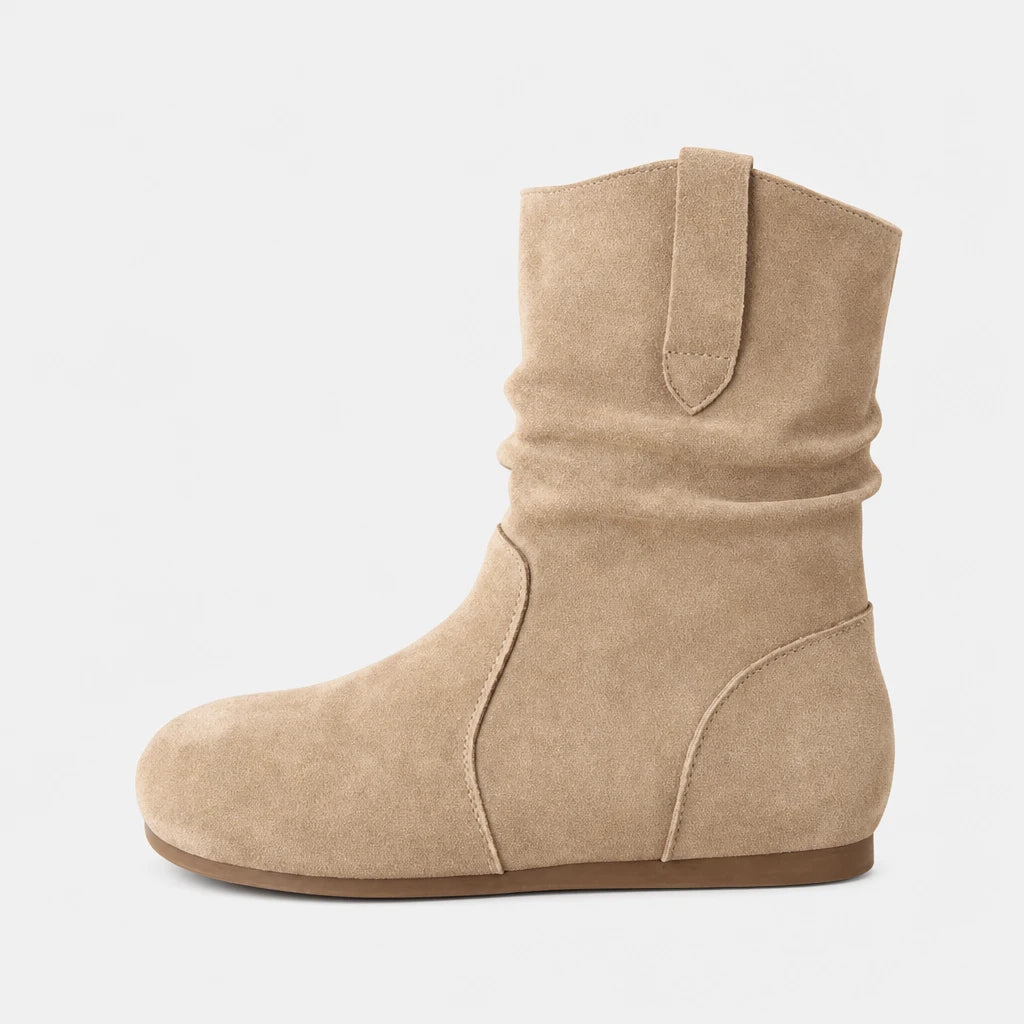 Boots Faux Suede Slip-On