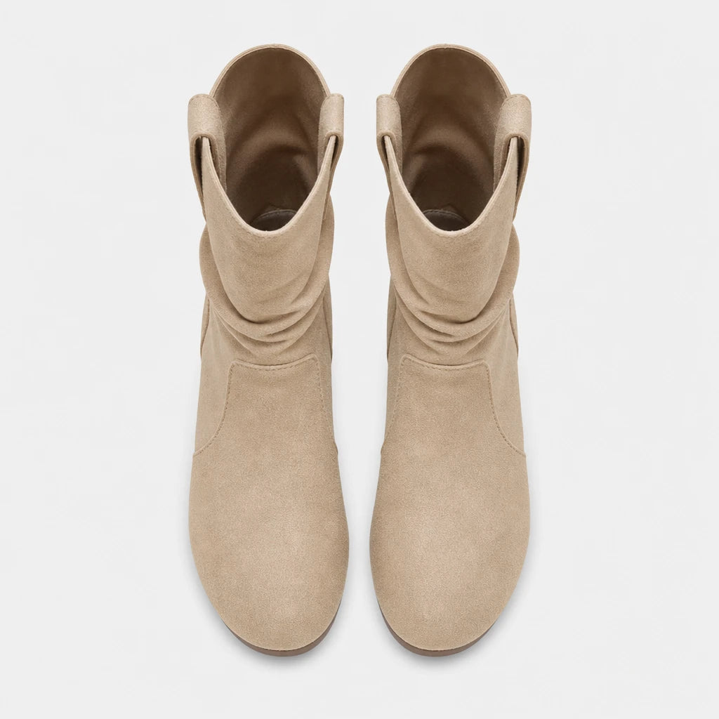 Boots Faux Suede Slip-On