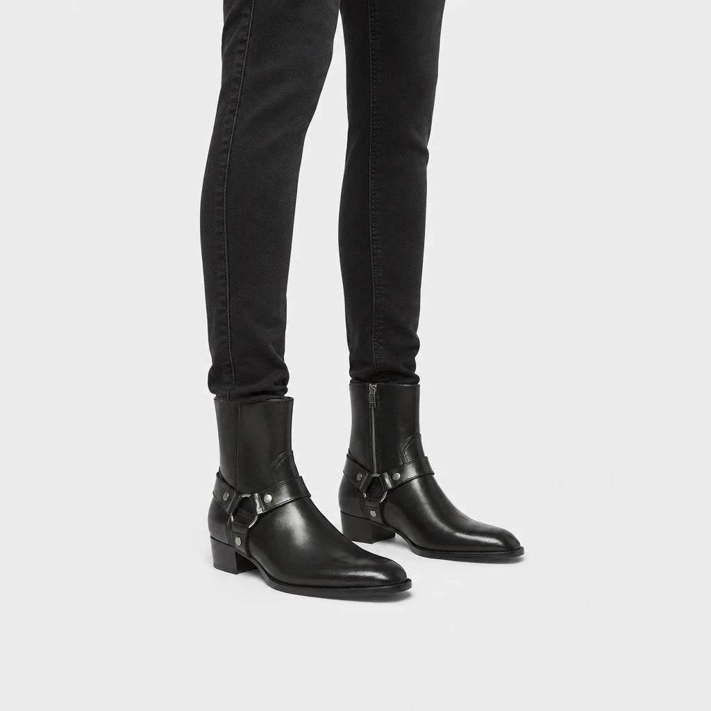Boots For Men Leather Harness