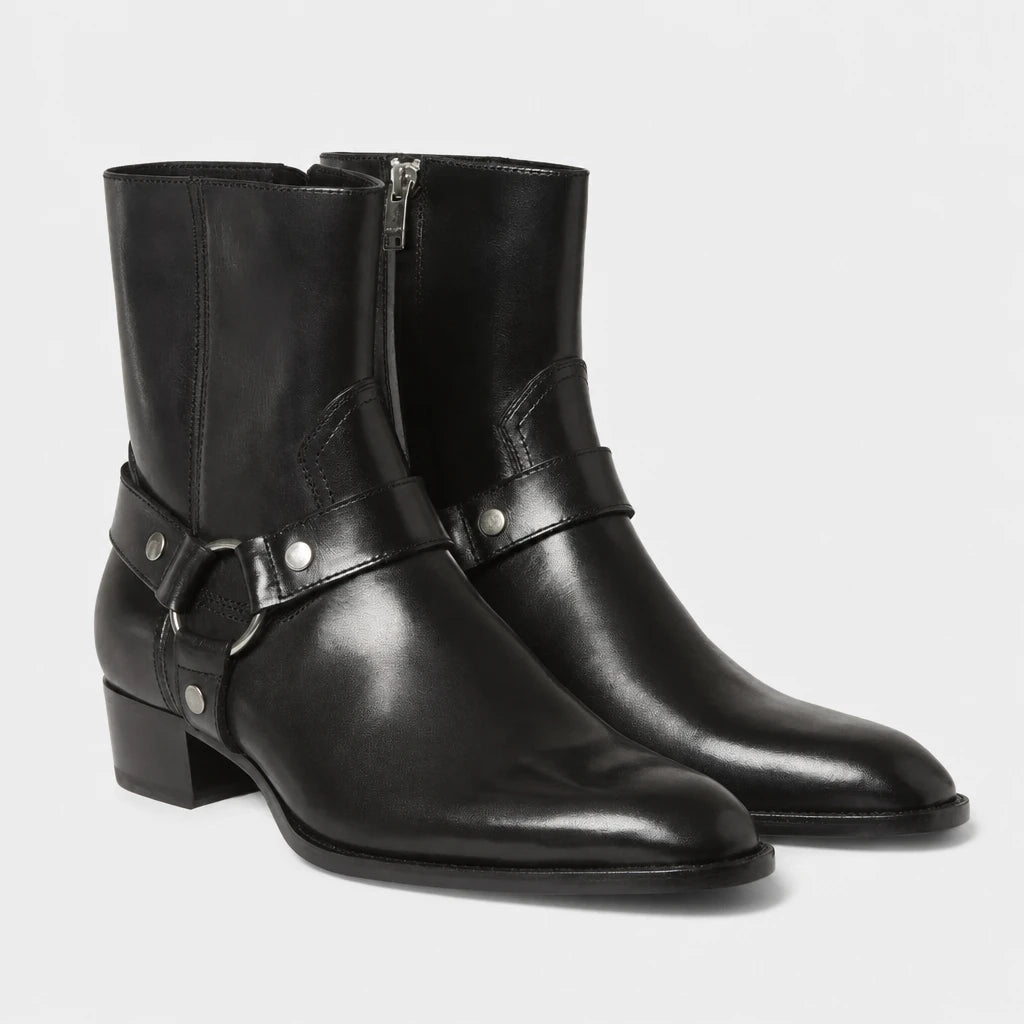 Boots For Men Leather Harness