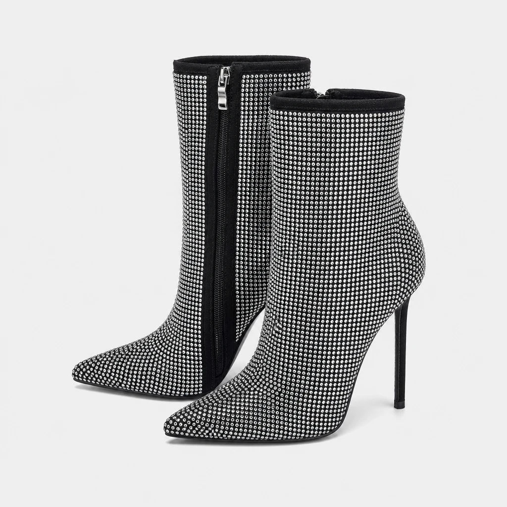 Boots For Women Rhinestone Stiletto Heels