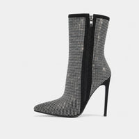 Boots For Women Rhinestone Stiletto Heels