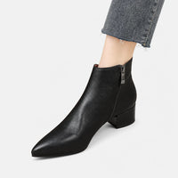 Boots Genuine Leather Pointed Toe