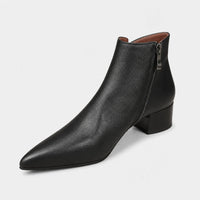 Boots Genuine Leather Pointed Toe