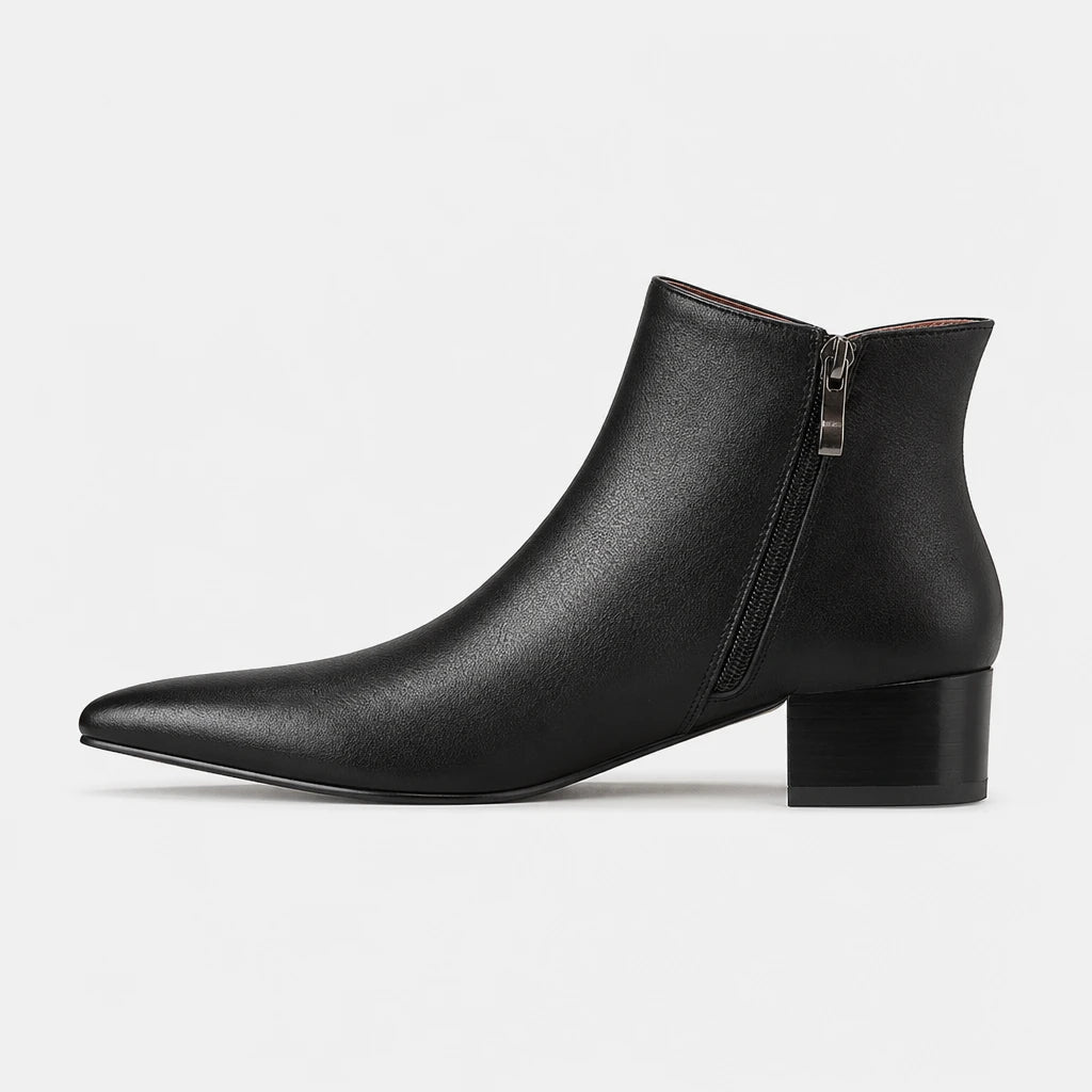 Boots Genuine Leather Pointed Toe